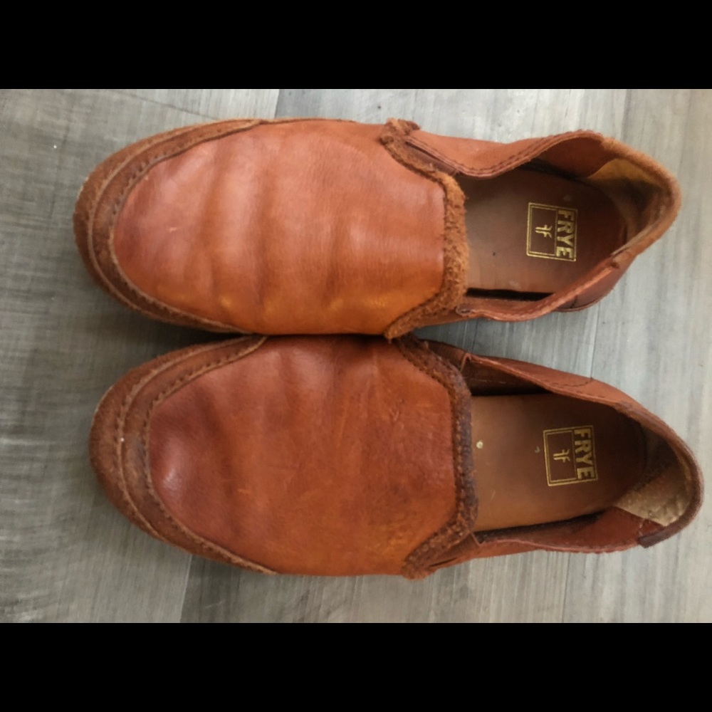 Camel loafers